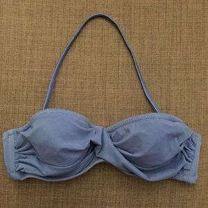 EUC J.CREW Tulle Bandeau Swim Top - Blue
